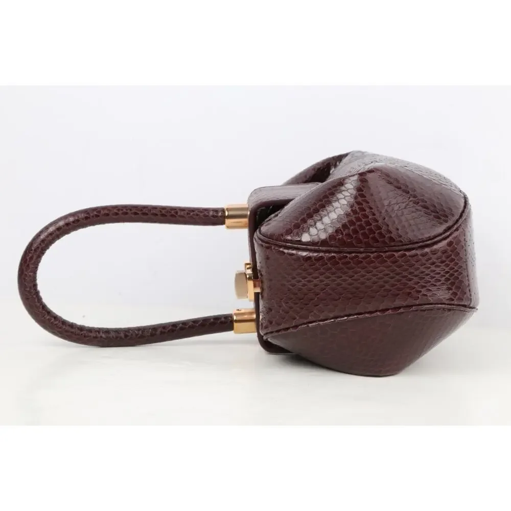 Gabriela Hearst Demi Bag Brown Snakeskin Leather Top Handle - Picture 12 of 16